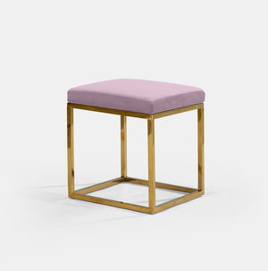 Lilac Berlin Square Ottoman