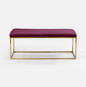 Eggplant Berlin Rectangular Ottoman