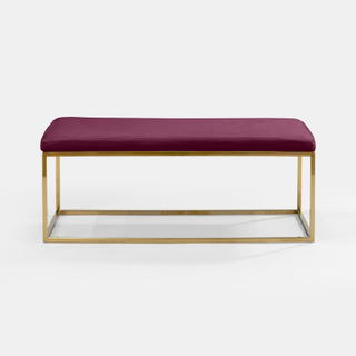 Eggplant Berlin Rectangular Ottoman - view 1
