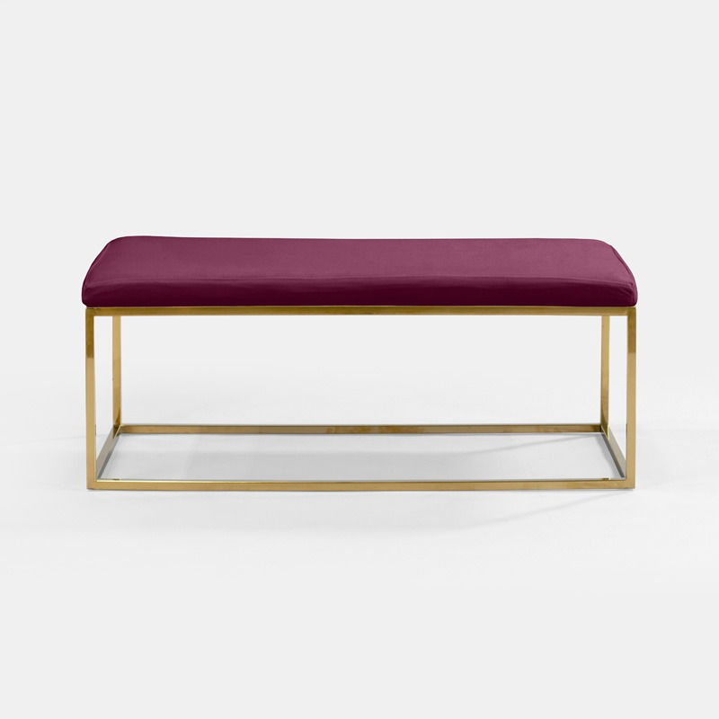 Eggplant Berlin Rectangular Ottoman - view 1 of 2
