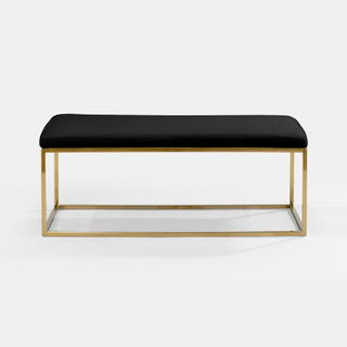 Black Berlin Rectangular Ottoman - view 1