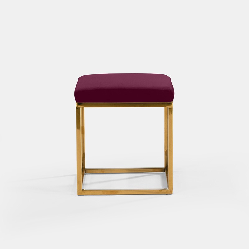 Eggplant Berlin Square Ottoman
