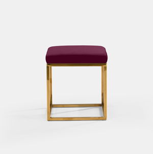 Eggplant Berlin Square Ottoman