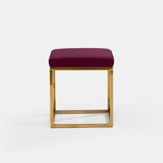 Eggplant Berlin Square Ottoman - view 2