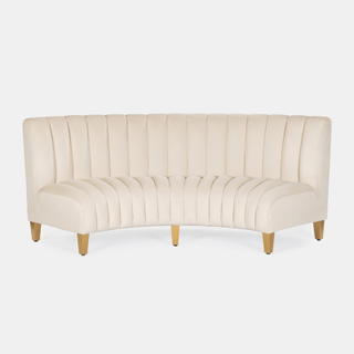 Oatmeal Ellison Sofa Curved In - view 1