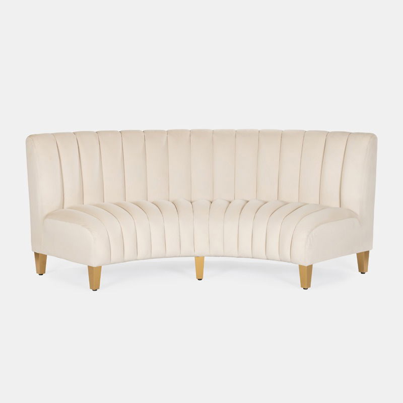 Oatmeal Ellison Sofa Curved In - view 1 of 3