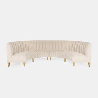 Oatmeal Ellison Sofa Curved In - view 2