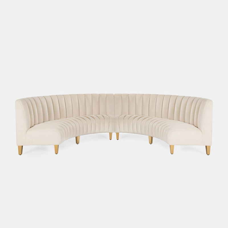 Oatmeal Ellison Sofa Curved In - view 2 of 3