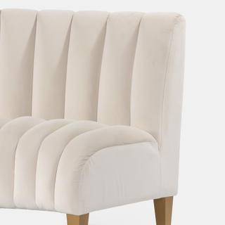 Oatmeal Ellison Sofa Curved In - view 3