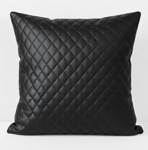 Black Quilted Leather