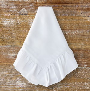 White Sand Simone Ruffle Napkin