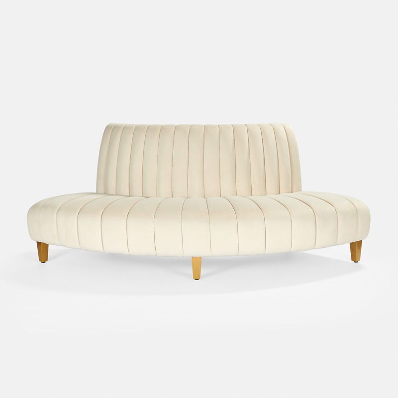 Oatmeal Ellison Sofa Curved Out - view 1 of 3