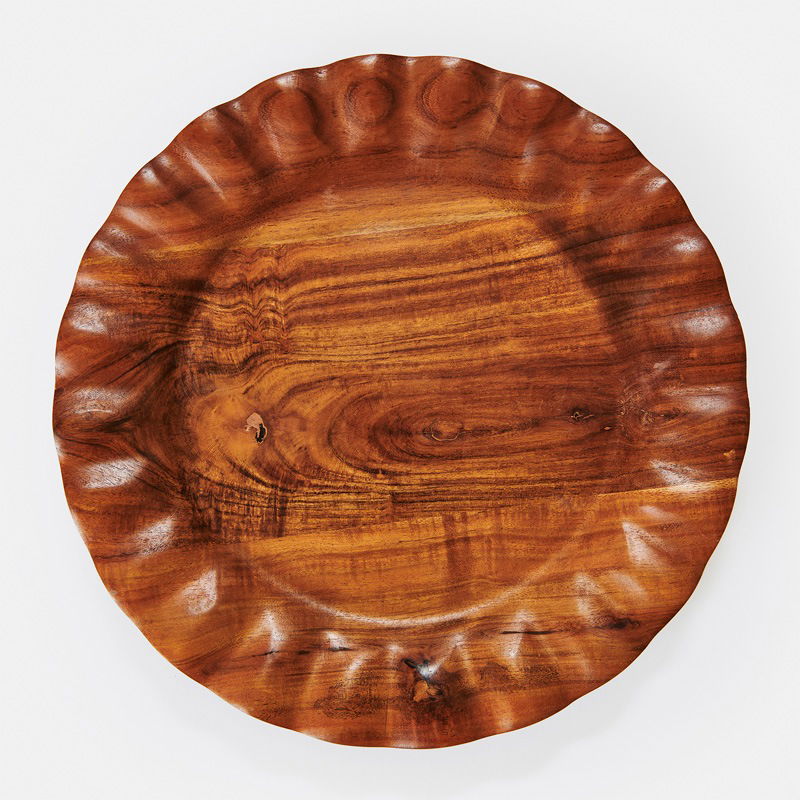 Anderson Wood Ruffled Charger - view 1 of 1