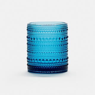 Blue Hobnail Rocks Glass - view 1
