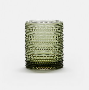 Smoke Hobnail Rocks Glass