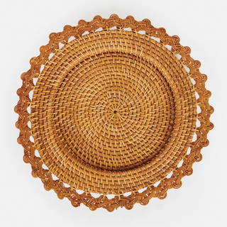 Honey Palm Rattan Charger - view 1
