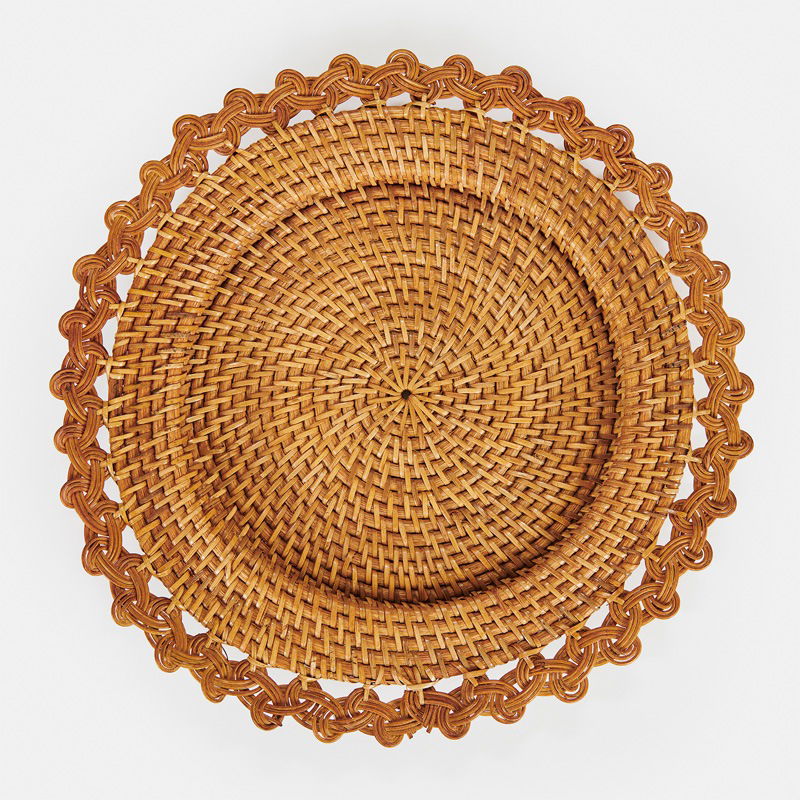 Honey Palm Rattan Charger - view 1 of 1