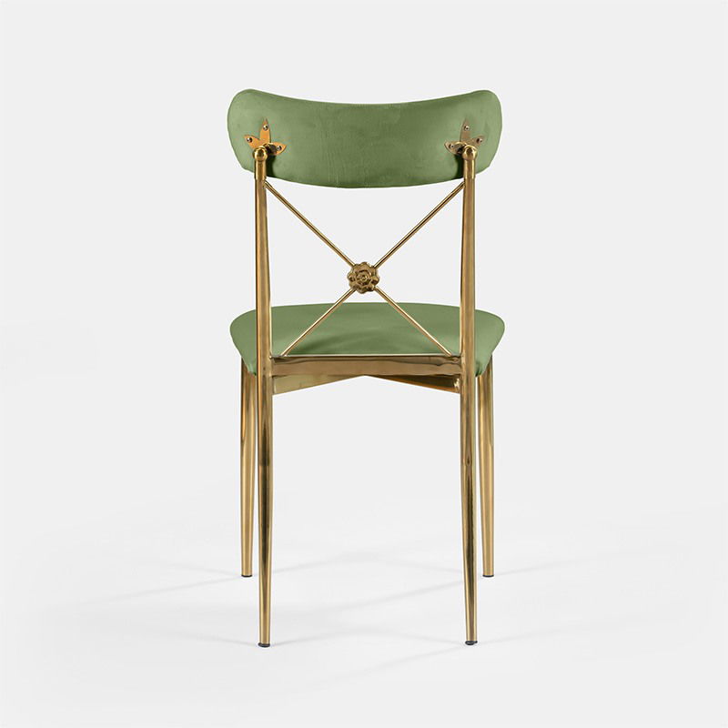 Gold Eloise Chair - Thyme Velvet - view 4 of 4