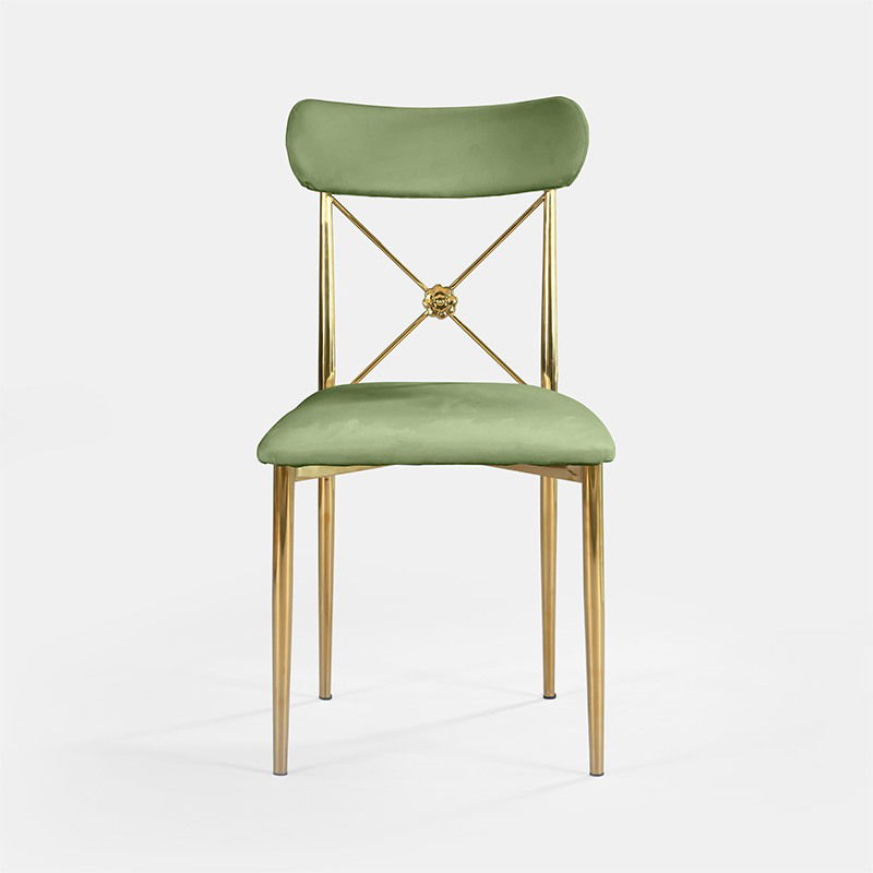 Gold Eloise Chair - Thyme Velvet - view 2 of 4