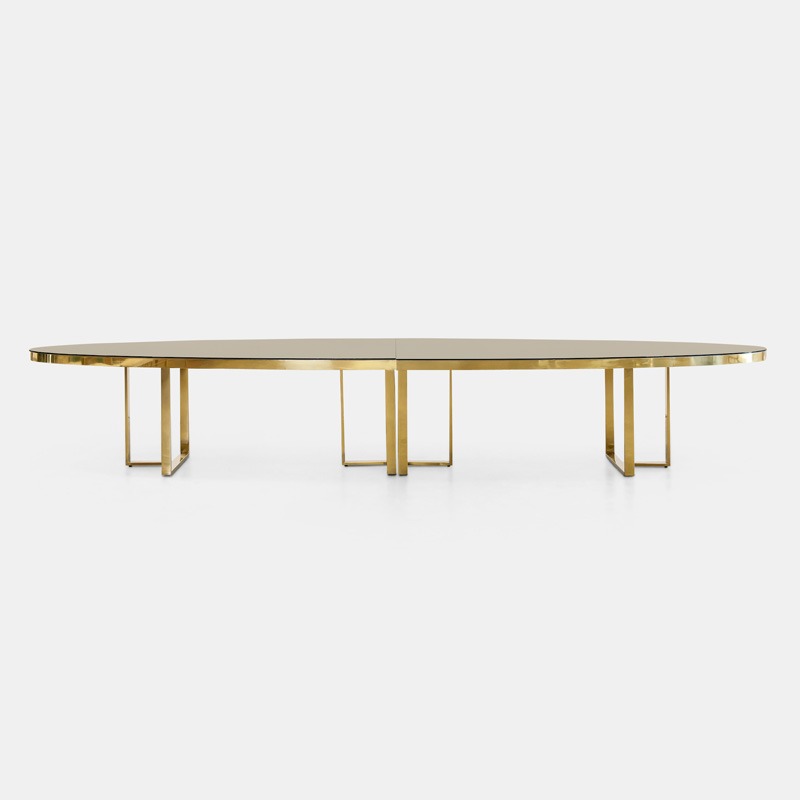 Gold Bilbao Oval Table - view 2 of 6