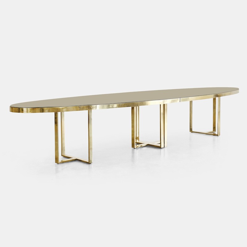 Gold Bilbao Oval Table - view 1 of 6