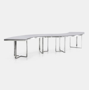 Silver Bilbao Serpentine Table