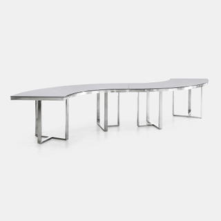 Silver Bilbao Serpentine Table - view 2