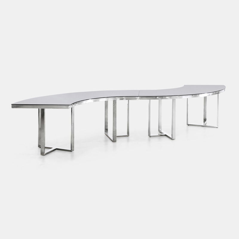 Silver Bilbao Serpentine Table - view 2 of 3