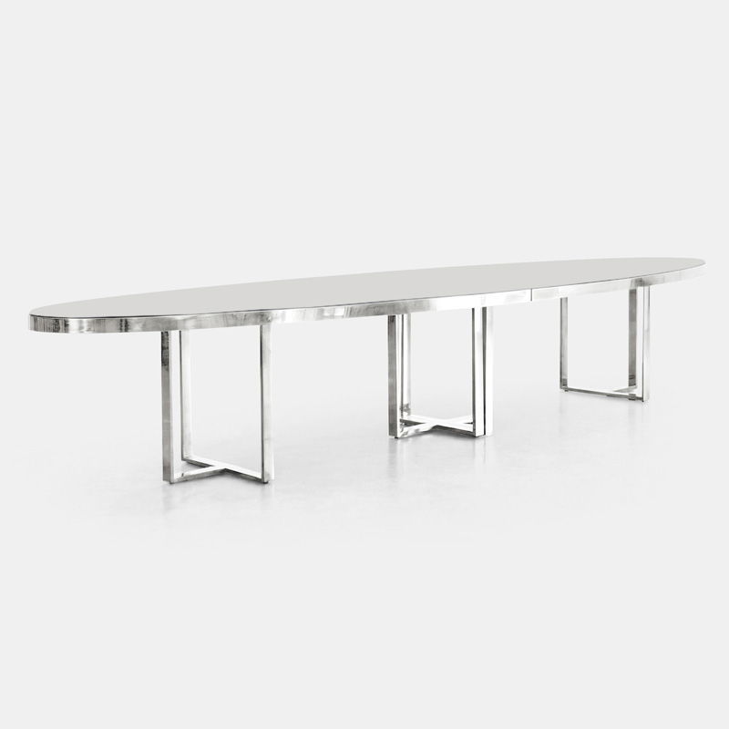 Silver Bilbao Oval Table - view 1 of 4
