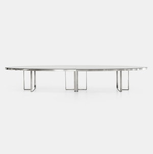 Silver Bilbao Oval Table