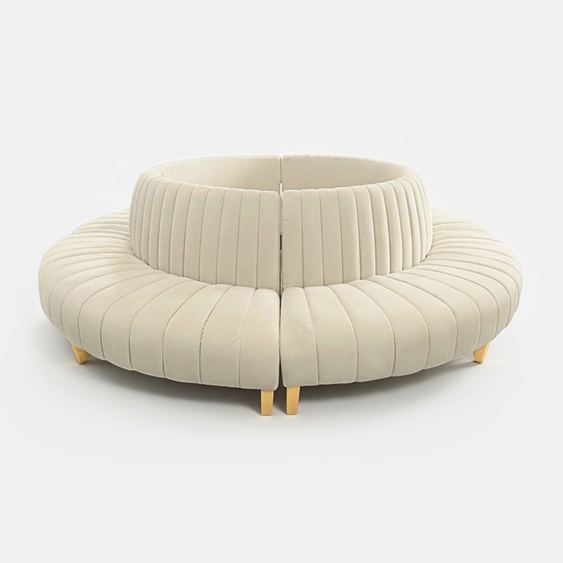 Oatmeal Ellison Sofa Curved Out - view 3 of 3