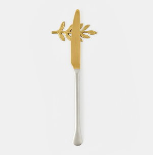 Brass Antoinette Leaf Knife Rest