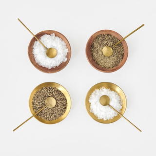 Lindon Salt and Pepper Brass Cellars - view 3