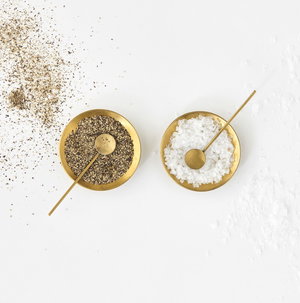 Lindon Salt and Pepper Brass Cellars