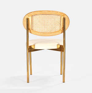 Gold Jaz Chair - Natural Cane Back
