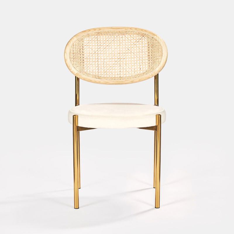 Gold Jaz Chair - Natural Cane Back - view 4 of 5