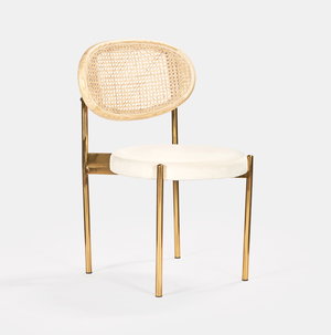 Gold Jaz Chair - Natural Cane Back