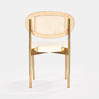 Gold Jaz Chair - Natural Cane Back - view 5