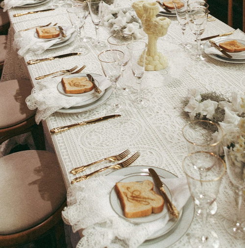 Snow Elizabeth Lace Napkin - customer photo